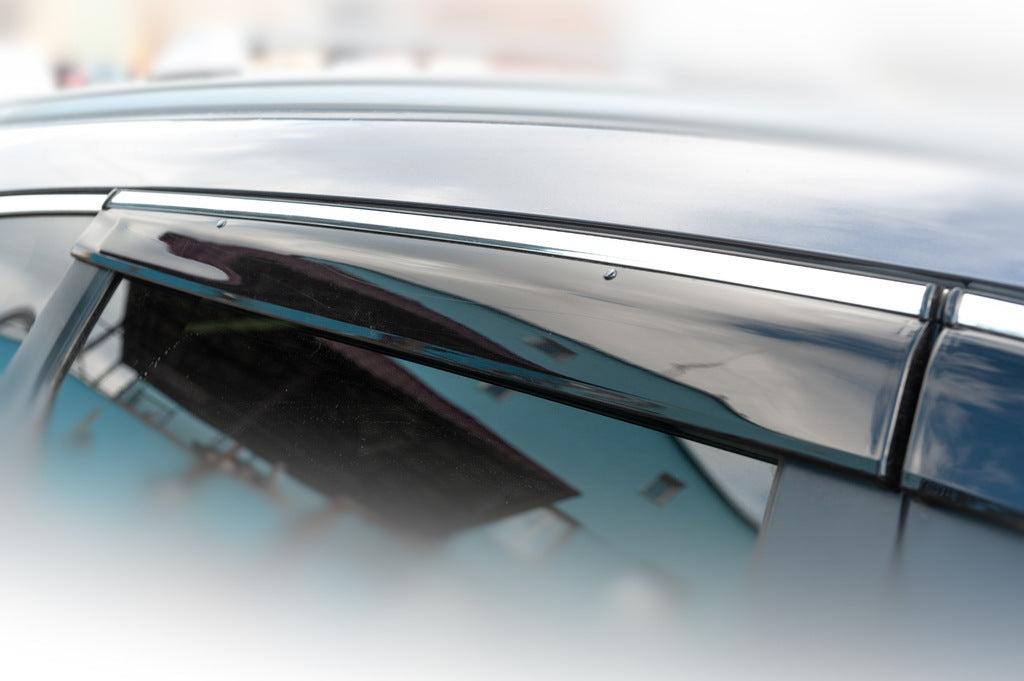 Window deflectors with chrome trim (4 pcs, HIC) for Honda CRV 2017-2022 - image 8