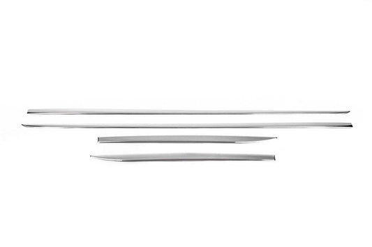 Door moldings (4 pcs., stainless steel) for Skoda Fabia 2014-2021 - Reelken Auto