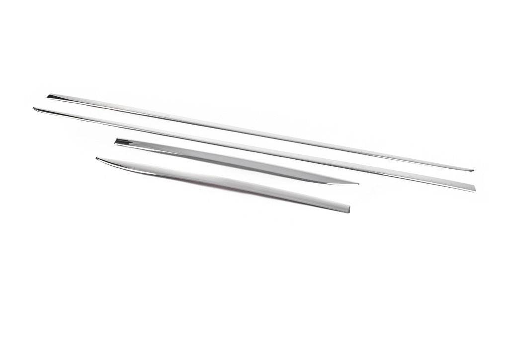 Door moldings (4 pcs., stainless steel) for Skoda Fabia 2014-2021 - Reelken Auto