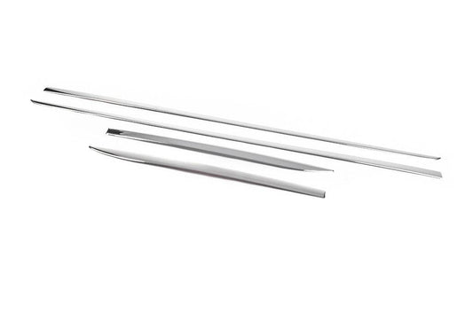 Door moldings (4 pcs., stainless steel) for Skoda Fabia 2014-2021 - Reelken Auto