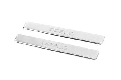 Door Sill Protectors OmsaLine (2 pcs, Stainless Steel) for Fiat Doblo II 2010-2022 - image 2
