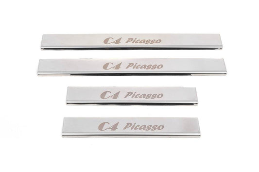 Sill Carmos (4-piece, stainless steel.) for Citroen C-4 Picasso 2013-2022 - Reelken Auto
