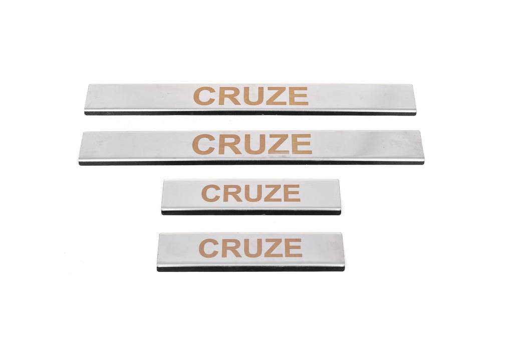 Door sills V1 (4 pcs, Carmos) for Chevrolet Cruze 2009-2015 - Reelken Auto