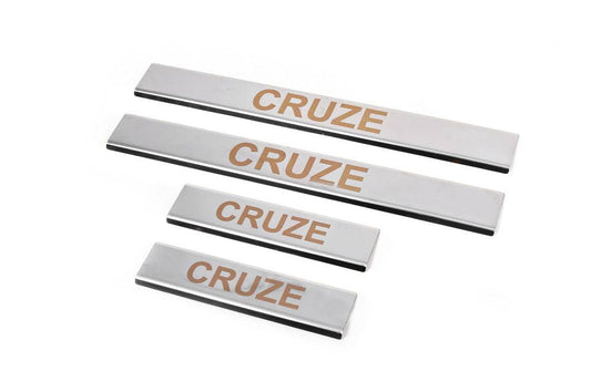 Door sills V1 (4 pcs, Carmos) for Chevrolet Cruze 2009-2015 - Reelken Auto