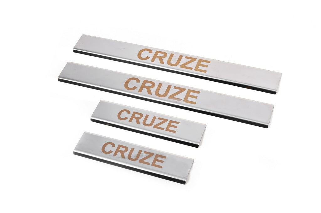 Door Sill Covers V1 (4 pcs, Carmos) for Chevrolet Cruze 2009-2015 - image 1