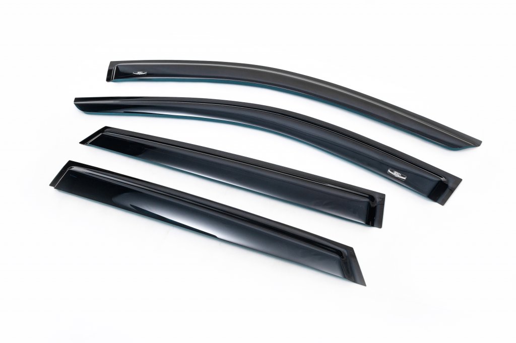 Window Deflectors (4 pcs, HIC) for Hyundai Santa Fe 3 2012-2018 - image 1