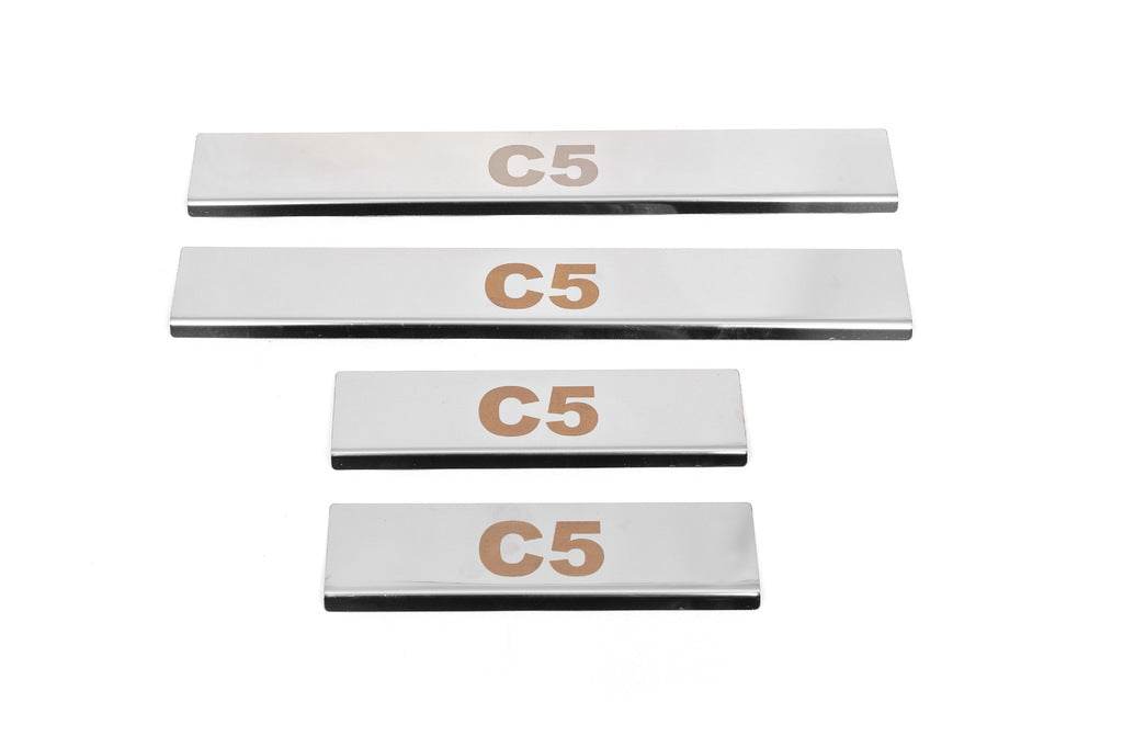 Sill Carmos V1 (4 pieces, stainless.) for Citroen C-5 2008-2017 - Reelken Auto