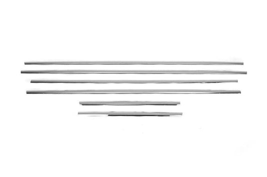 Lower steel moldings (6 pcs, stainless steel.) for BMW X5 E-53 1999-2006 - Reelken Auto