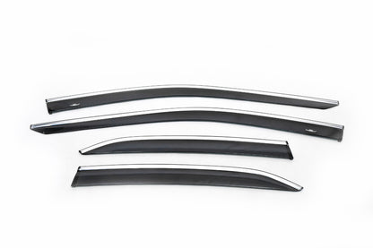 Window Deflectors with Chrome Trim SD (4 pcs, HIC) for Toyota Camry 2017–2023 - image 2