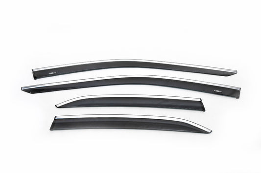 Window Deflectors with Chrome Trim SD (4 pcs, HIC) for Toyota Camry 2018-2023 - image 2