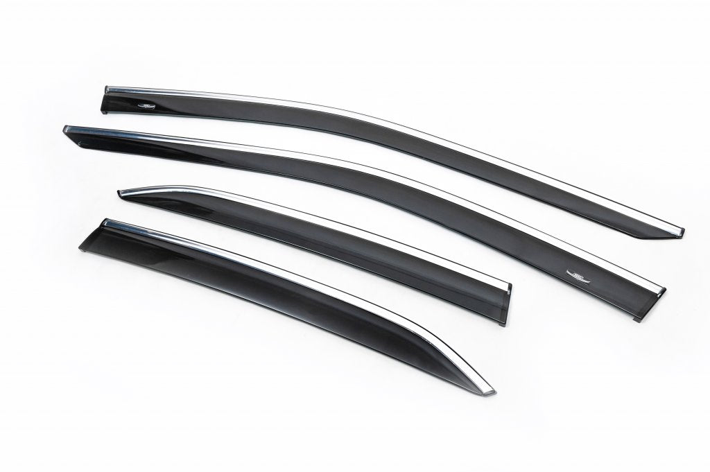 Window Deflectors with Chrome Trim SD (4 pcs, HIC) for Toyota Camry 2017–2023 - image 1
