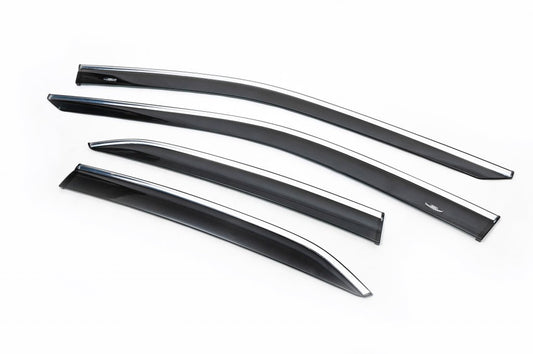 Window Deflectors with Chrome Trim SD (4 pcs, HIC) for Toyota Camry 2017–2023 - image 1