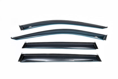 Window deflectors with chrome strip (4 pcs, HIC) for Volvo XC90 2015- - image 7