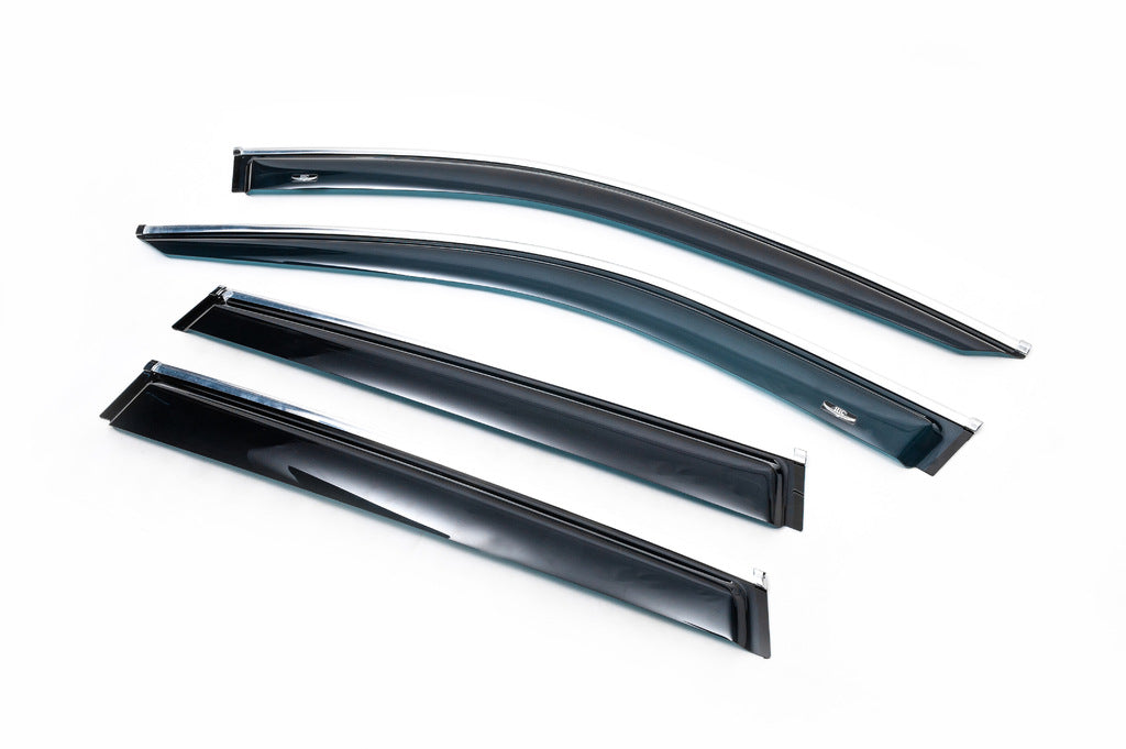 Window deflectors with chrome strip (4 pcs, HIC) for Volvo XC90 2015- - image 7