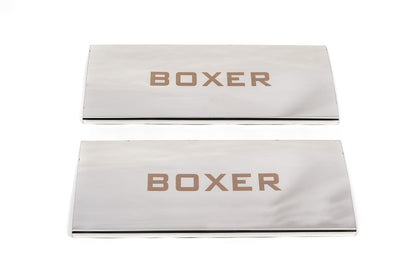 Interior door sill plates Carmos V1 (2 pcs, stainless steel) for Peugeot Boxer 2006-2025 - image 2