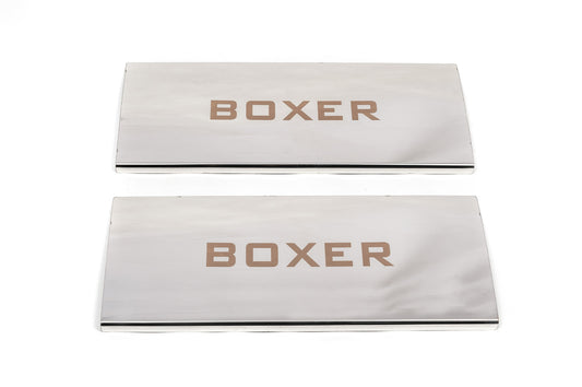 Interior door sill plates Carmos V1 (2 pcs, stainless steel) for Peugeot Boxer 2006-2025 - image 2