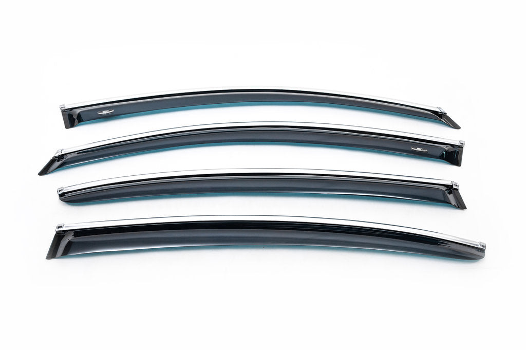 Window Deflectors with Chrome Trim SD (4 pcs, HIC) for Volkswagen Passat B6 2006-2012 - image 3
