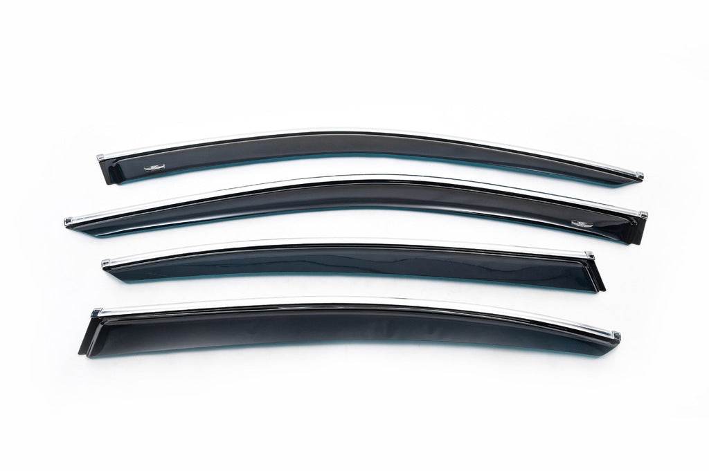 Window vents with chrome molding SD (4 PCs, HIC) for Volkswagen Passat B8 2015-2023 - Reelken Auto