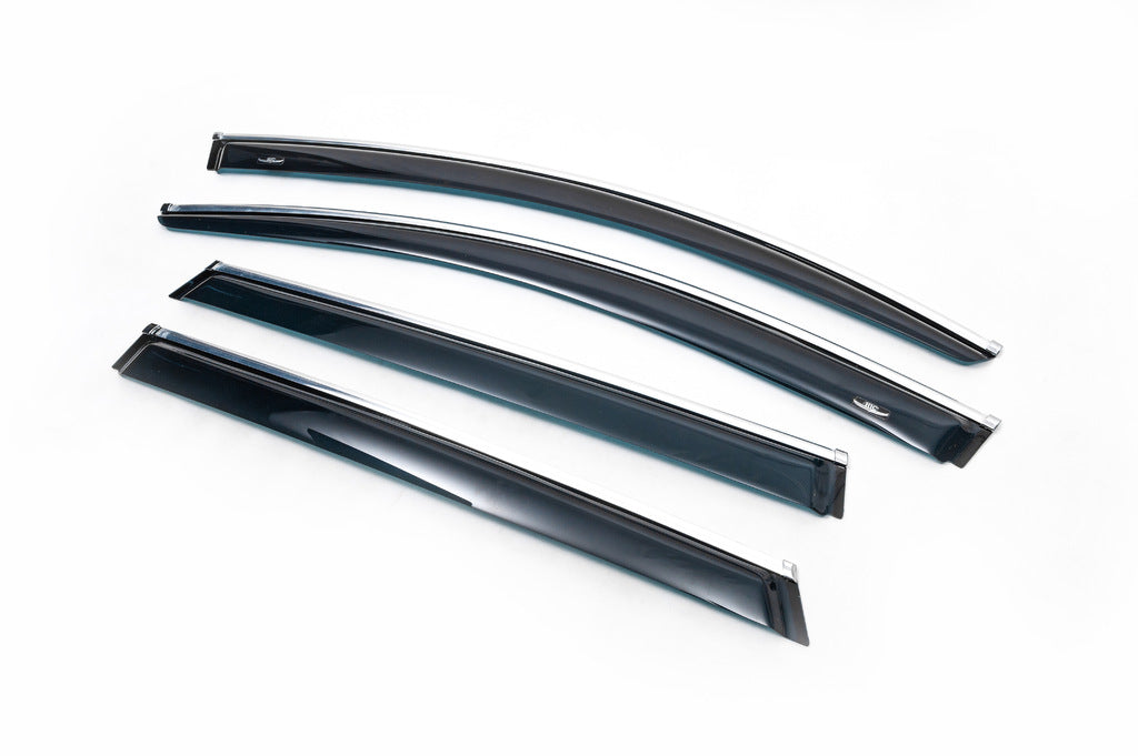 Window deflectors with chrome trim SW (4 pcs, HIC) for Skoda Superb 2009-2015 - image 6