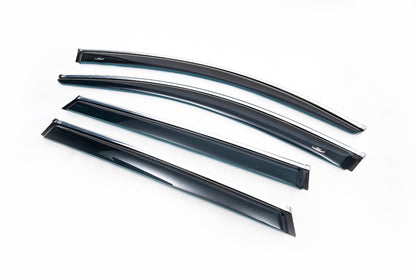 Window deflectors with chrome trim SW (4 pcs, HIC) for Skoda Superb 2009-2015 - image 6
