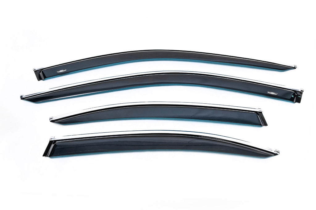 Window Deflectors with Chrome Trim SD (4 pcs, HIC) for Skoda Superb 2015-2024 - image 2