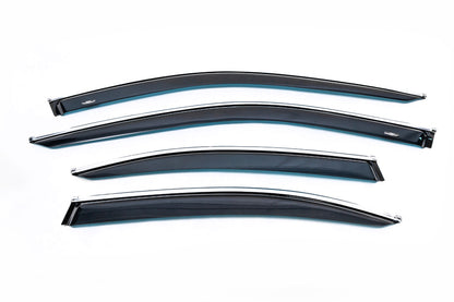 Window Deflectors with Chrome Trim SD (4 pcs, HIC) for Skoda Superb 2015-2024 - image 2