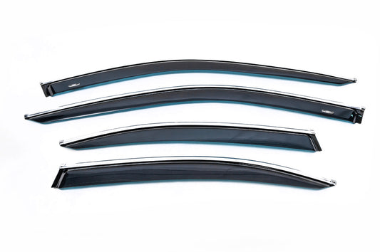 Window Deflectors with Chrome Trim SD (4 pcs, HIC) for Skoda Superb 2015-2024 - image 2