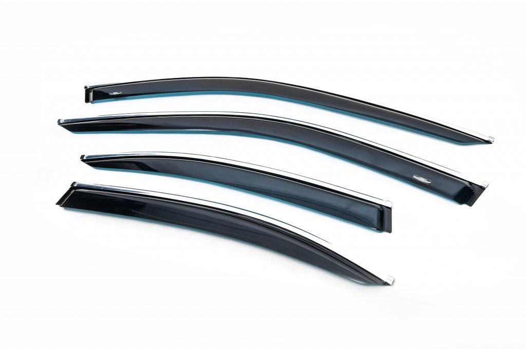 Window Deflectors with Chrome Trim SD (4 pcs, HIC) for Skoda Superb 2015-2024 - image 1