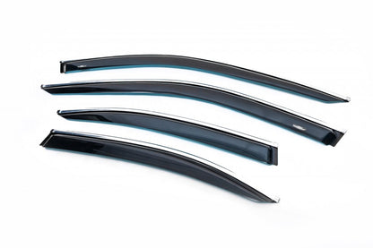 Window Deflectors with Chrome Trim SD (4 pcs, HIC) for Skoda Superb 2015-2024 - image 1