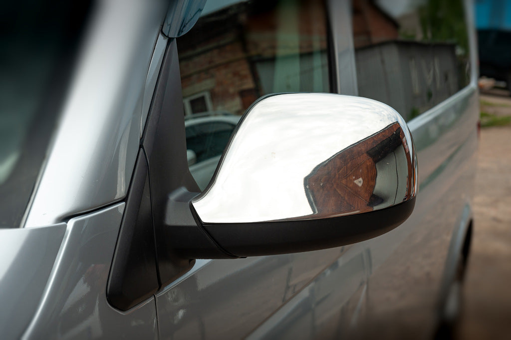 Mirror Covers (2 pcs, Stainless Steel) for Volkswagen T6 2015-2024 - image 2