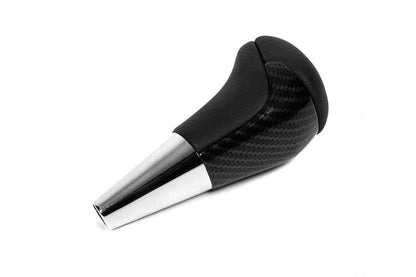 Gear shift knob (Black leather + carbon) for Toyota Land Cruiser 200 - Reelken Auto