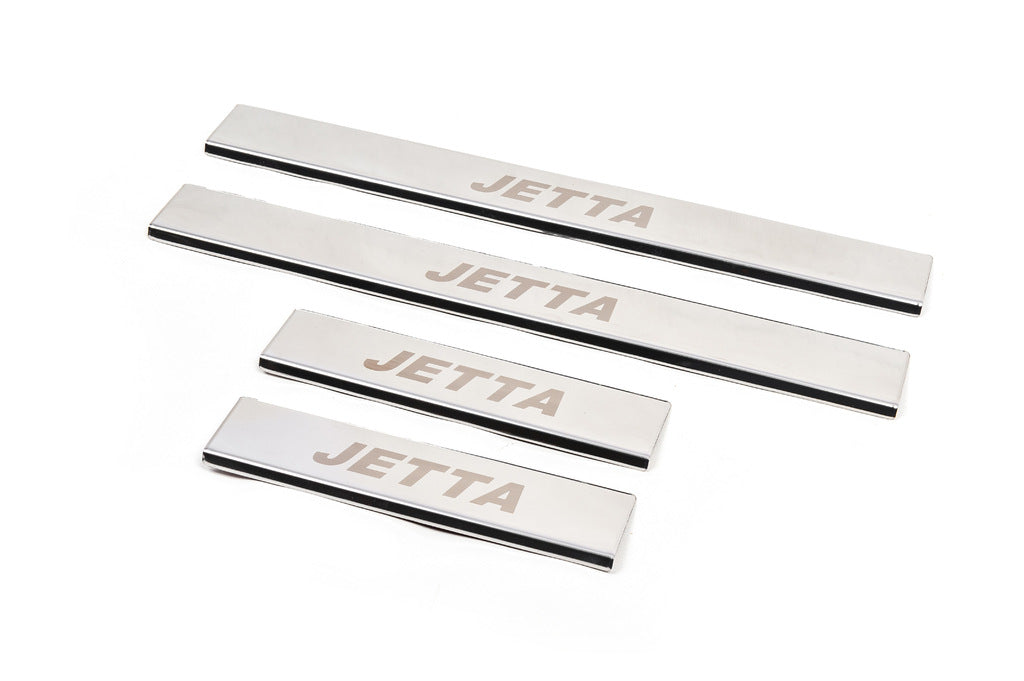 Door Sill Protectors Carmos V1 (4 pcs, Stainless Steel) for Volkswagen Jetta 2011-2018 - image 2