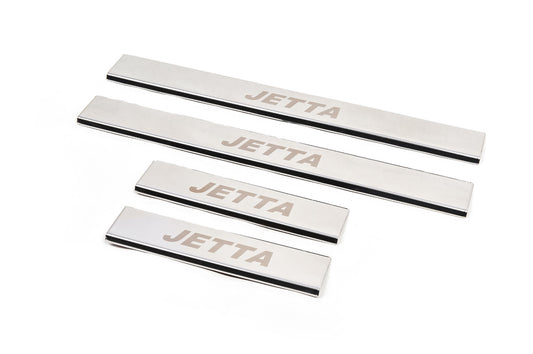 Door Sill Protectors Carmos V1 (4 pcs, Stainless Steel) for Volkswagen Jetta 2011-2018 - image 2