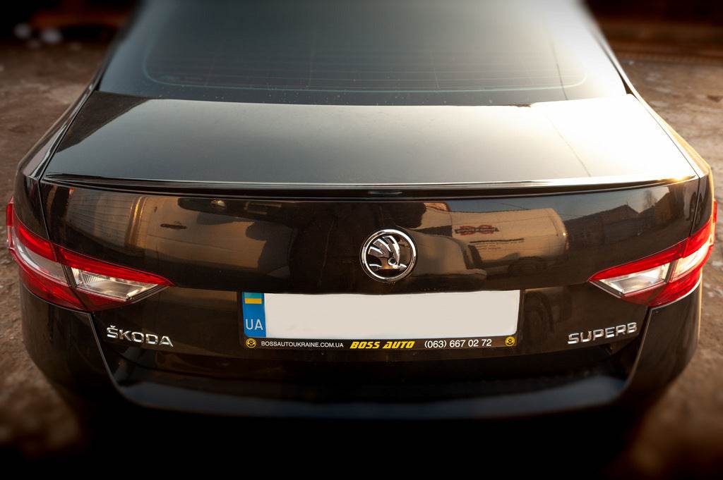 Spoiler LIP (Sunplex, black) (119.2cm* 7.3cm) for Skoda Superb 2015-2024 - Reelken Auto