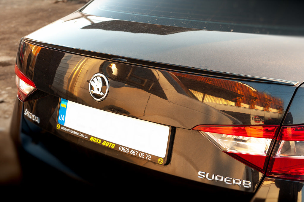 Lip Spoiler (Sunplex, black) (119.2cm*7.3cm) for Skoda Superb 2015-2024 - image 4