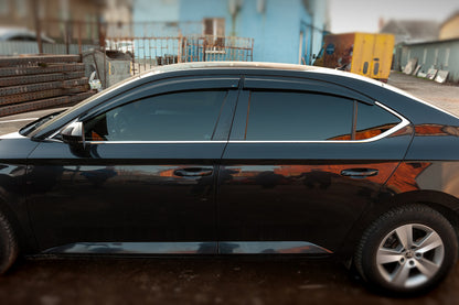 Window Deflectors SD (4 pcs, Sunplex Sport) for Skoda Superb 2015-2024 - image 4