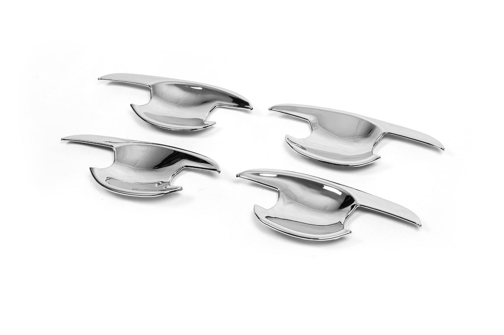 Chrome door handle bowls with petals (4 pcs, plastic) for Mazda 6 2008-2012 - image 3