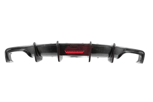 Rear Bumper Diffuser (for S-Line, 2014-2018, Carbon) for Audi A7 2010-2018 - image 2
