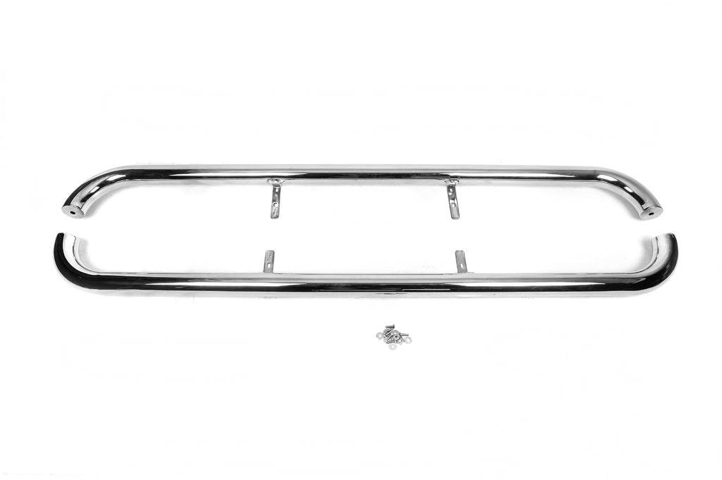 Side sill protection (2 pcs, stainless steel) for Toyota Land Cruiser 100 - Reelken Auto