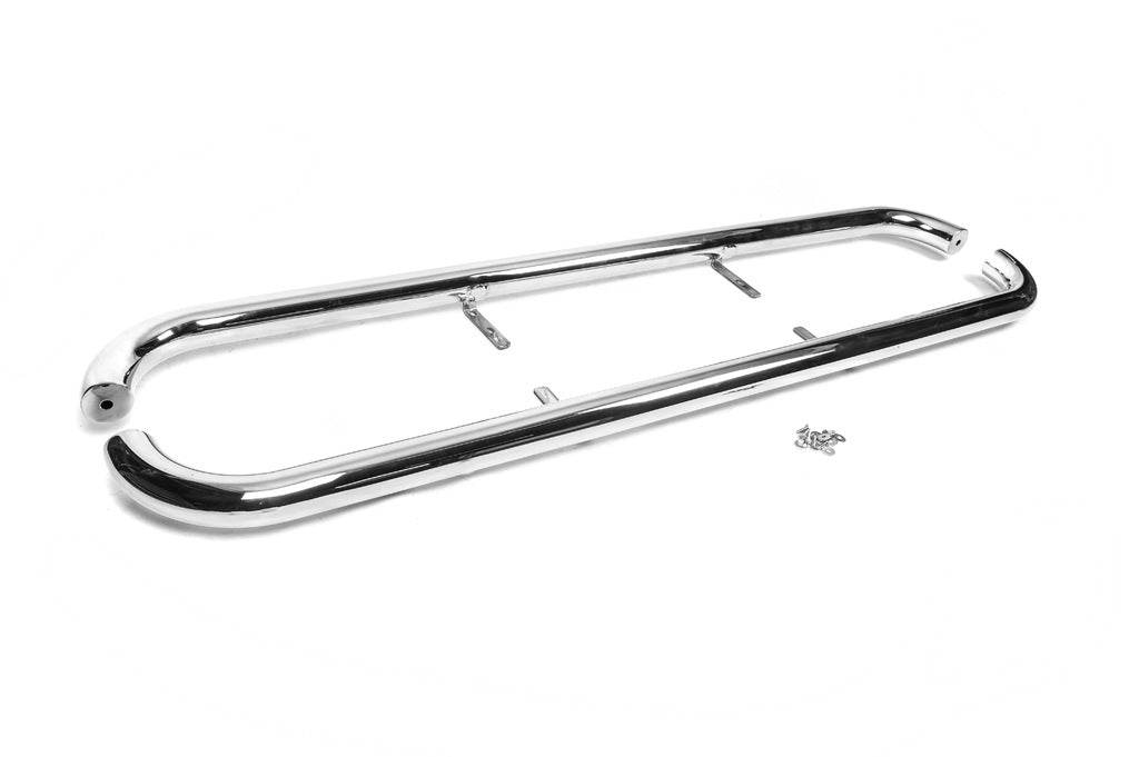 Side sill protection (2 pcs, stainless steel) for Toyota Land Cruiser 100 - Reelken Auto