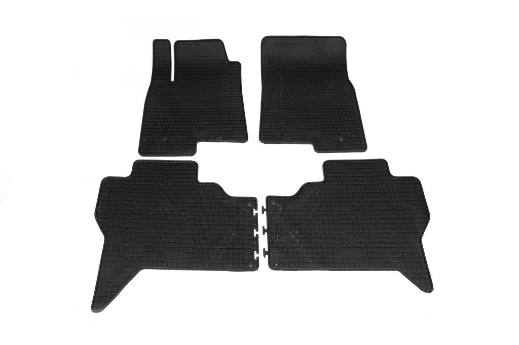 Rubber Floor Mats (4 pcs, Polytep) for Mitsubishi Pajero Wagon IV 2006-2021 - image 1
