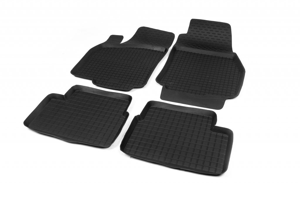 Rubber floor mats with edge (4 pcs, Polytep) for Opel Astra H 2004-2013 - image 2
