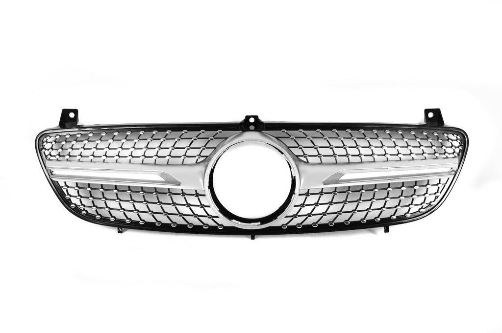 Front Grille Diamond Silver (2004-2010) for Mercedes Vito W639 2004-2014 - image 3