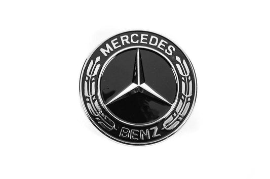 Plug instead of emblem on Mercedes hood (black, 57mm) for Mercedes - Reelken Auto