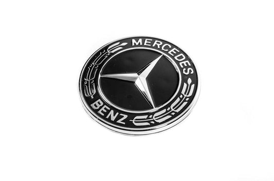 Plug instead of emblem on Mercedes hood (black, 57mm) for Mercedes - Reelken Auto