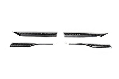 A set of nameplates for carbon (4 pcs.) for Lexus LX570/450d - Reelken Auto