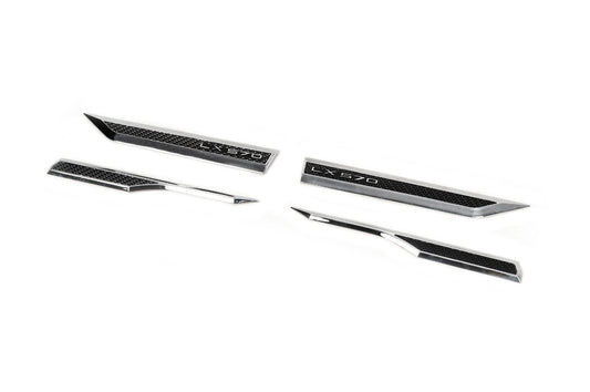 Carbon Look Badge Set (4 pcs) for Lexus LX570/450d 2008-2022 - image 1