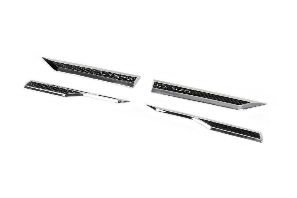 A set of nameplates for carbon (4 pcs.) for Lexus LX570/450d - Reelken Auto