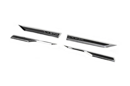 A set of nameplates for carbon (4 pcs.) for Lexus LX570/450d - Reelken Auto