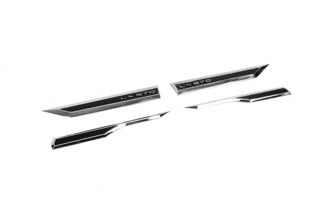 A set of nameplates for carbon (4 pcs.) for Lexus LX570/450d - Reelken Auto